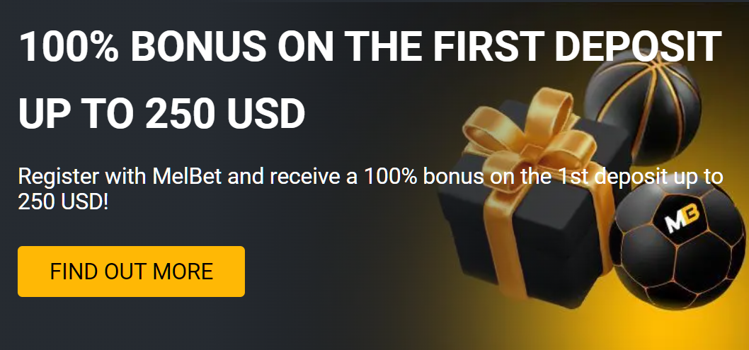 100% BONUS ON THE FIRST DEPOSIT UP TO 250 USD